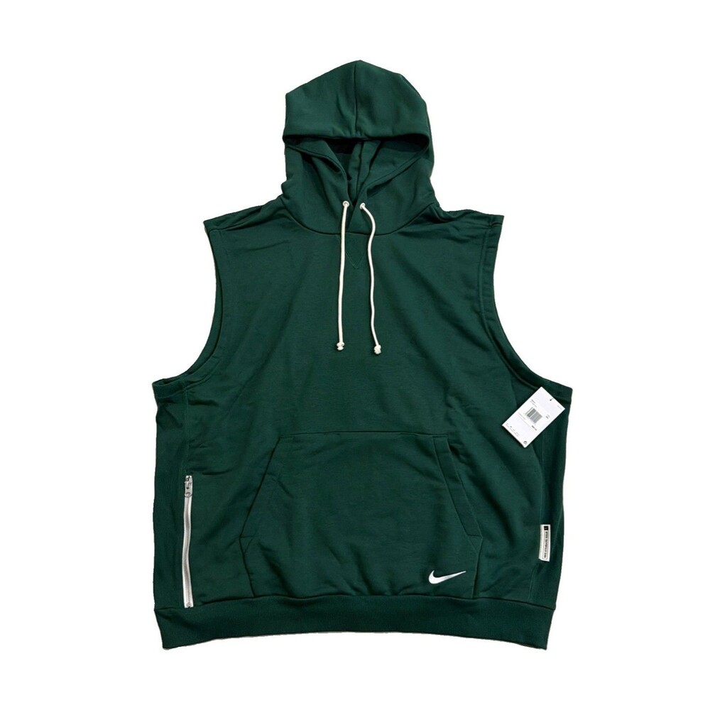 Nike Standard Issue Dri-FIT Sleeveless Full Zip Fleece Hoodie Green Men's 3XL
